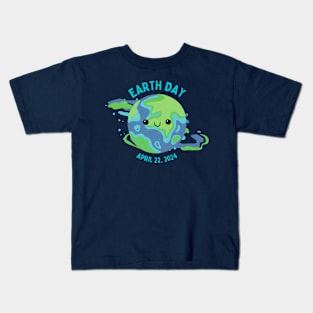 Earth Day 2024 April 22 - Cute Earth Kids T-Shirt